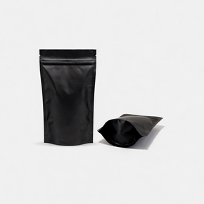 Saco Stand Up Pouch Preto Fecho Zip - 14X22 | HAGAPACK